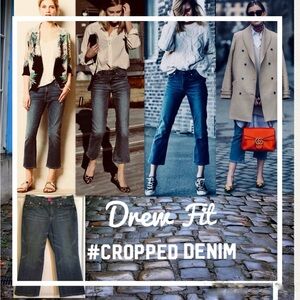 Vintage Drew Fit Cropped Denim Jeans